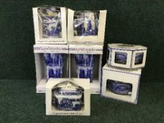 A tray of Ringtons boxed china - landmarks vases, jug,