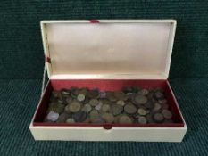 A box of early twentieth century British copper coins