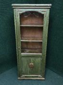 A painted glazed door display cabinet