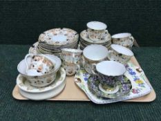 A tray of early twentieth century Balmoral china tea set, Doulton Bunnykins bowl,