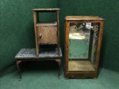 A marble topped coffee table,