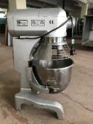 A commercial food mixer