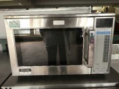 A Sharp stainless steel 1200 W commercial microwave