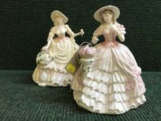 Two Coalport Celebration of the Seasons Collection figures - Rose Blossom number 207/7500 and