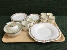 A tray of Minton china tea set
