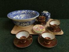 A tray of oriental tea set,