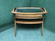 A 1970's teak butlers table with lift off tray