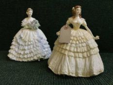Two Coalport The Four Flowers Collection figures - Lily numbered 11252/12500 and Iris numbered
