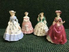 Four Royal Worcester figures - The Fashionable Victorians - Lady Elizabeth, Lady Hannah,