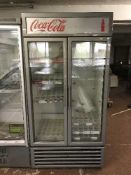 A Coca Cola shop display fridge
