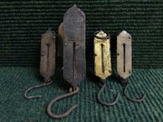 Two sets of Hughes pocket balance scales,