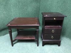 A Stag Minstrel coffee table and bedside stand