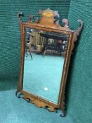 A Chippendale style mahogany wall mirror