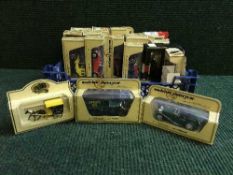 A basket of boxed die cast vehicles - Dam Busters 50th Anniversary pack,