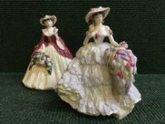 Two Coalport Celebration of the Seasons Collection figures - Holly Bright numbered 75/7500 and