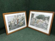 Two oak framed antiquarian prints - Venetian flower girl and Who was it?