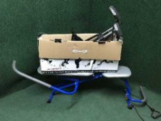 An Ab Pro bench and a pair of Pro Jump stilts