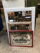 A painted floral framed,