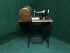 An early 20th century Singer treadle sewing machine