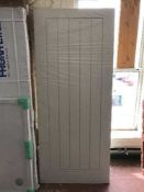 Three white panel interior doors