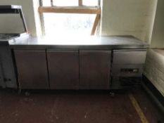 A Gram stainless steel refrigerated counter