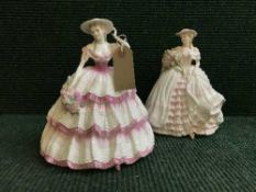 Two Coalport The Four Flowers Collection figures - Carnation number 11252/12500 and Rose number
