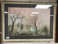 A colour print after Helen Bradley : Wedding day