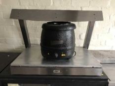 A Lincat bench top hot plate and BUffalo soup warmer