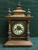 A late nineteenth century German 14-day striking mantle clock