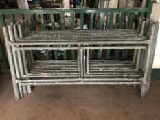 A quantity of metal scaffold