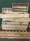 Twelve rustic wooden trays