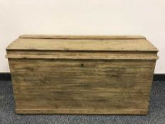 A Victorian style pine domed topped blanket chest