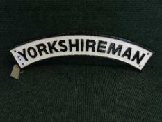 A cast metal Yorkshireman plaque