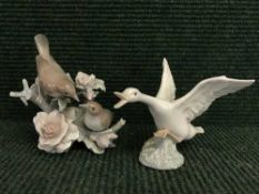 A Lladro figure - girl with duck