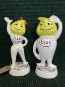A pair of cast metal Esso money banks (2)