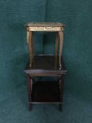 A mahogany lamp table by Williams McLean and a musical jewellery table