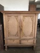 A continental carved oak sideboard