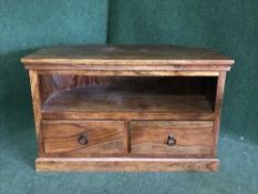 Contemporary hardwood TV stand