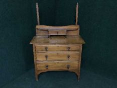 An Edwardian pine dressing chest