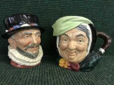Two large Royal Doulton character jugs - Beefeater and Sairey Gamp