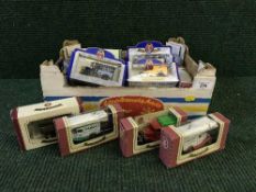 Three boxed Corgi Vintage Glory of Steam vehicles and a box of assorted boxed Oxford die cast
