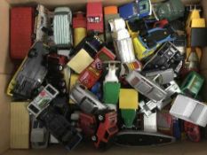 A box of die cast vehicles - Matchbox, Lledo,