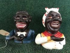 Two novelty cast metal money banks (2)