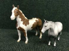 Two Beswick figures - Pinto Pony (a/f), first version, Palomino gloss,