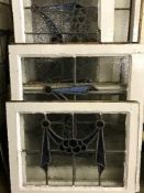 Seven leaded and stained glass windows,