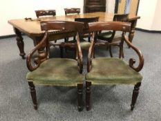 A set of six Victorian mahogany dining chairs