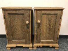 A pair of reclaimed pine bedside chests (2)