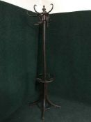 A Bentwood hat and coat stand