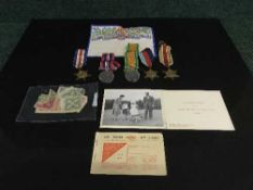 Five WWII medals - France & Germany Star,