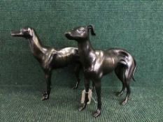 Two cast metal figures - Greyhounds